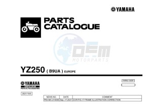 YZ250 (B9UA) drawing Infopage-1