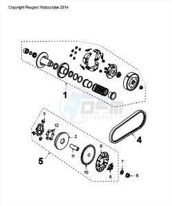 DJANGO 50 4T ALLURE drawing TRANSMISSION