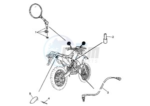 WR F 400 drawing MIRROR EURO KIT