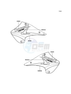 KX250 KX250-R1 EU drawing Decals