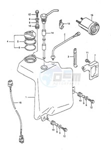 DT 65 drawing Oil Tank (1995 to 1997)