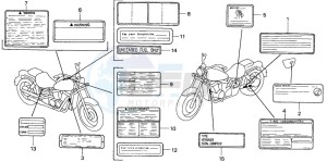 VT1100C2 drawing CAUTION LABEL (VT1100C2)