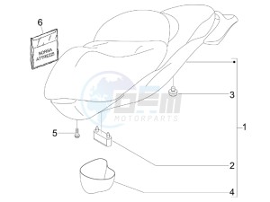 Beverly 400 ie Tourer e3 drawing Saddle seats - Tool roll