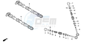 CBR900RR FIRE BLADE drawing CAMSHAFT/VALVE