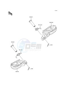 KX 125 K [KX125] (K1) [KX125] drawing FOOTRESTS