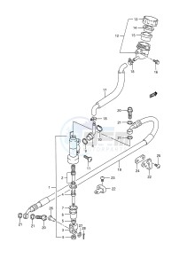 RM250 (E28) drawing REAR MASTER CYLINDER (MODEL M N)