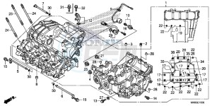 CBR1000RAG CBR1000 - Fireblade ABS Europe Direct - (ED) drawing CRANKCASE