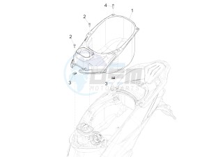 Liberty 50 iGet 4T 3V 25kmh (EMEA) drawing Helmet huosing - Undersaddle