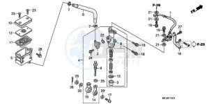 CBR600RA9 UK - (E / ABS) drawing REAR BRAKE MASTER CYLINDER (CBR600RA)