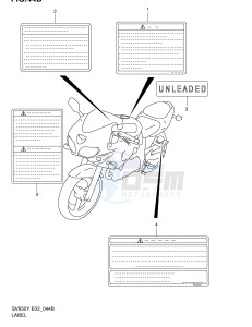 SV650 (E2) drawing LABEL (MODEL K2)