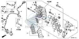 VFR1200XLE CrossTourer 2ED drawing R. FRONT BRAKE CALIPER