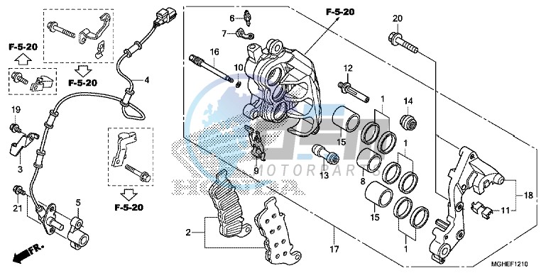 R. FRONT BRAKE CALIPER