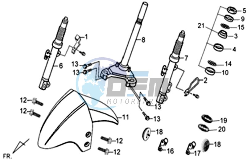 FRONT FENDER / FRONT FORK/ STEERING HEAD BEARING