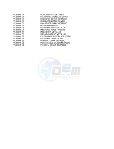 VL800 (E2) VOLUSIA drawing * COLOR CHART *