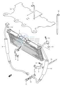 GSX750F (E2) drawing OIL COOLER