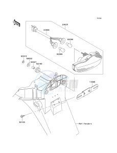 ZX 1200 B [NINJA ZX-12R] (B1-B4) [NINJA ZX-12R] drawing TAILLIGHT-- S- -