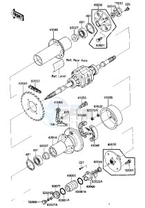 KLT 250 C [PRAIRIE] (C2-C3) [PRAIRIE] drawing REAR HUB BRAKE CHAIN -- 84-85 C2_C3- -