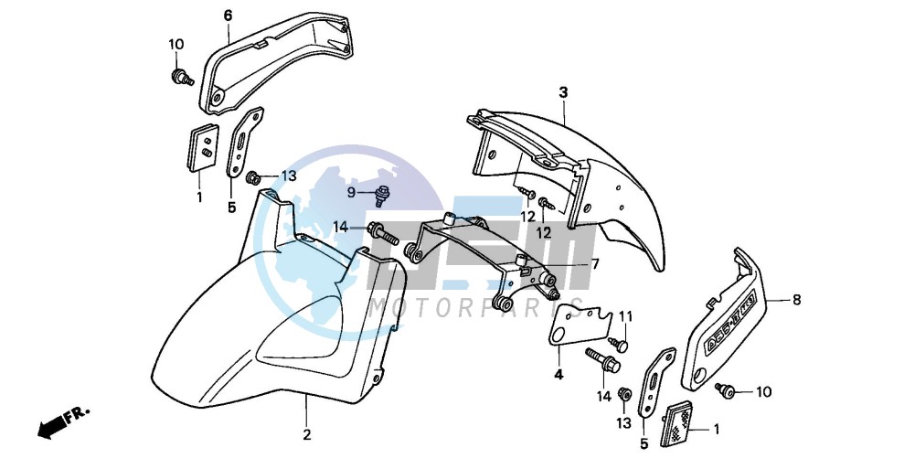 FRONT FENDER (ST1100AT/AV/AW)