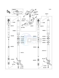 ZX 600 M [NINJA ZX-6RR] (M1) [NINJA ZX-6RR] drawing FRONT FORK