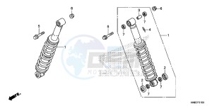 TRX680FAG Wave 110 - AFS110 UK - (E) drawing REAR CUSHION