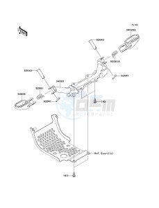 KLX 110 A (KLX110 MONSTER ENERGY) (A6F-A9FA) A7F drawing FOOTRESTS