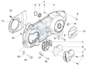 GTS 300 ie ABS (APAC) drawing Crankcase cover - Crankcase cooling