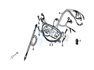 X'PRO 50 drawing DASHBOARD / SPEEDOMETER CABLE / WIRING HARNASS