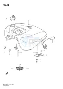 VLR1800 (E2) drawing FUEL TANK (VLR1800TL1 E2)