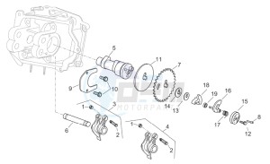 Scarabeo 125-200 e3 (eng. piaggio) drawing Camshaft