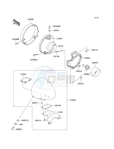 VN 1500 J [VULCAN 1500 DRIFTER] (J1-J2) [VULCAN 1500 DRIFTER] drawing HEADLIGHT-- S- -