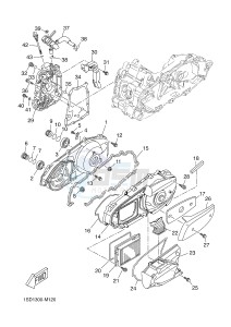 YP400RA X-MAX 400 ABS X-MAX (1SD8 1SD8 1SD8) drawing CRANKCASE COVER 1