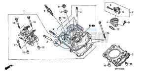 XL700VB drawing FRONT CYLINDER HEAD