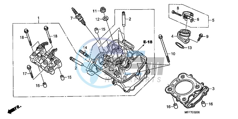 FRONT CYLINDER HEAD