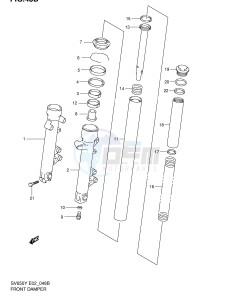 SV650 (E2) drawing FRONT FORK DAMPER (MODEL K2)