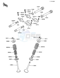 KZ 305 B [CSR BELT] (B1) [CSR BELT] drawing ROCKER ARMS_VALVES