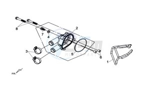 MAXSYM 600 I ABS EXECUTIVE EURO4 L7 drawing WATERPOMP COVER