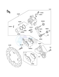 NINJA ZX-6R ZX600RBF FR GB XX (EU ME A(FRICA) drawing Rear Brake