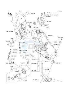 KLX 250 T [KLX250S] (T8F) T9F drawing FUEL TANK