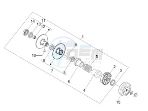 Primavera 50 4T-2V 25 kmh (EMEA) drawing Driven pulley