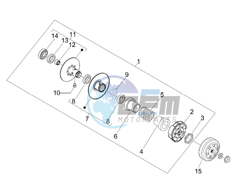 Driven pulley