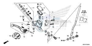 CRF450RD CRF450R Europe Direct - (ED) drawing FRONT BRAKE MASTER CYLINDER