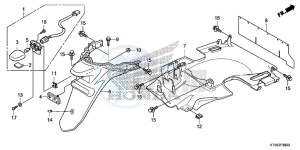 SH300D SH300i UK - (E) drawing REAR FENDER