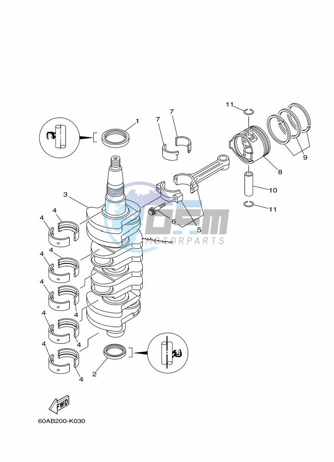 CRANKSHAFT--PISTON