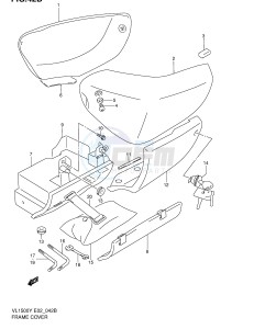 VL1500 (E2) drawing FRAME COVER (MODEL K2 K3)