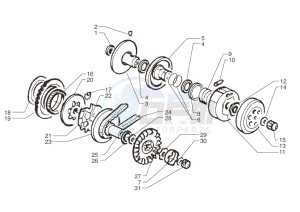 Ark AC 25 Glossy-Matt Black 100 drawing Driving pulley