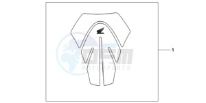 CB600F9 U / ABS ST drawing TANK PAD/FUEL LID