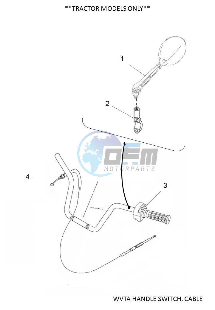 WVTA HANDLE SWITCH, CABLE