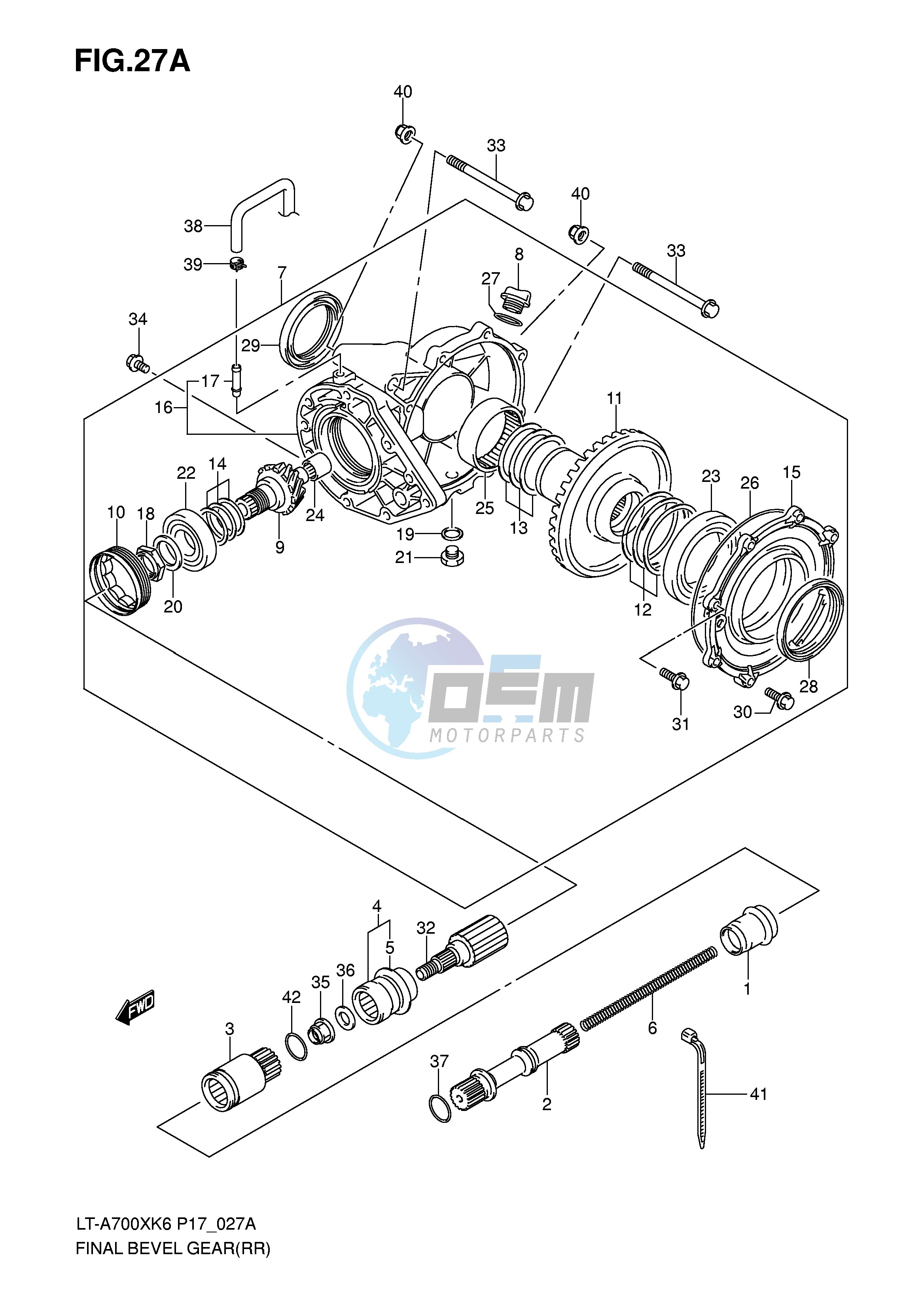 FINAL BEVEL GEAR (REAR)(MODEL K6 F.NO.5SAAP41A 67110001~)