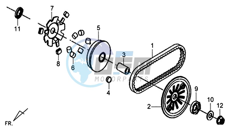 DRIVEN PULLEY / DRIVING - V-BELT