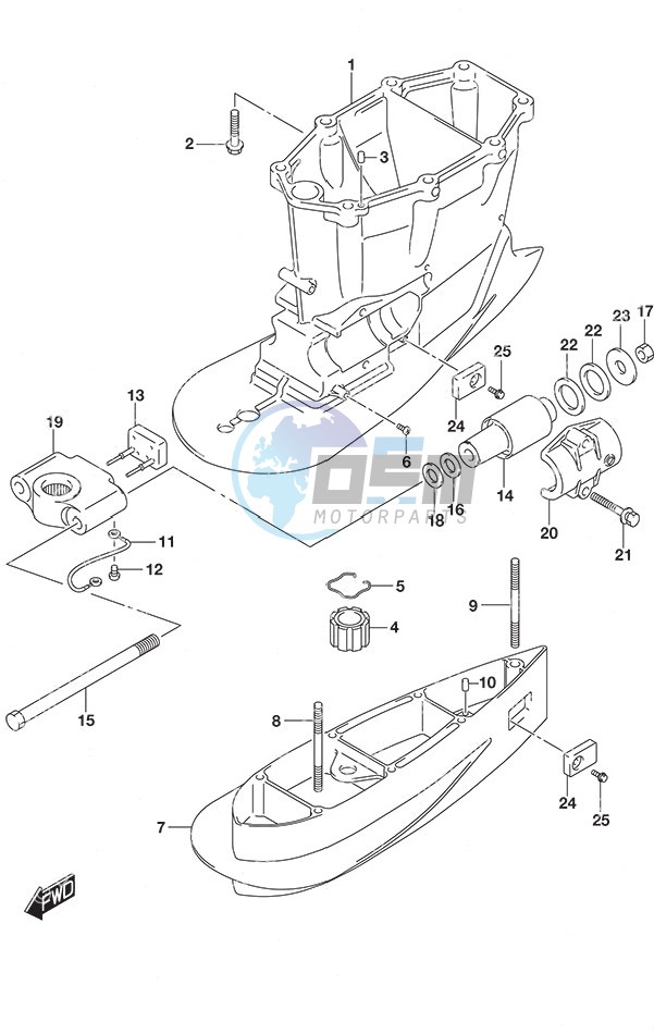 Drive Shaft Housing w/Transom (XX)